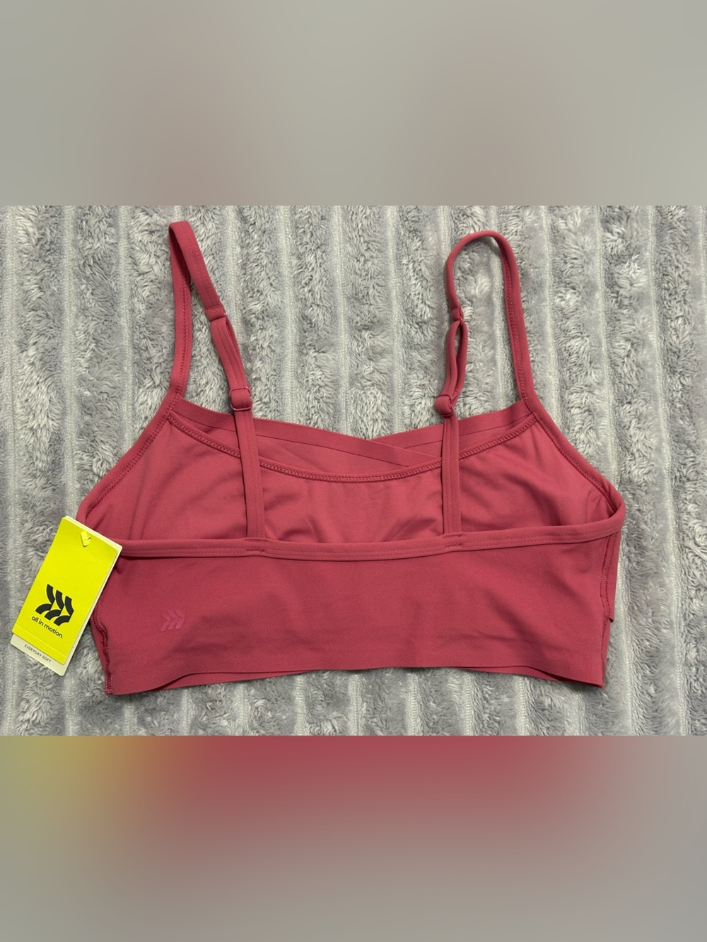 all in motion Rose Red Strappy Sports Bralette - Picture 2 of 4